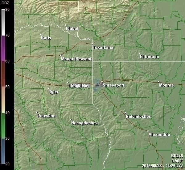 GRLevel3 radar from NWS station KSHV