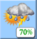 Monday: Showers likely and possibly a thunderstorm before 10am, then showers and thunderstorms likely after 10am.  Partly sunny, with a high near 88. Calm wind becoming north around 5 mph.  Chance of precipitation is 70%.