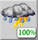 This Afternoon: Showers and possibly a thunderstorm. Some of the storms could produce heavy rainfall.  High near 75. Southwest wind around 10 mph becoming north. Winds could gust as high as 20 mph.  Chance of precipitation is 100%. New rainfall amounts between 1 and 2 inches possible. 